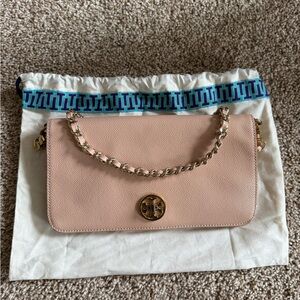Tory Burch Light Pink Clutch with Strap